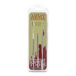 The Army Painter Clay Sculpting Tools - Set with Three Double Ended Stainless Steel Dab Tool, Polymer Clay Tools for Modeling Plastic, Resin, and Metal Miniatures - Green Stuff Putty Tool Clay