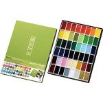 Kuretake GANSAI TAMBI Watercolor Paint Set, 48 Colors, Professional-quality for artists and crafters, for kids, adult, Made in Japan
