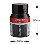 Tarens T1772-735-2 Acrylic Paint, Amsterdam Acrylic Color, Oxide Black, 16.9 fl oz (500 ml)