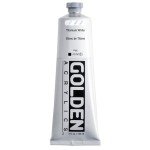 Heavy Body Acrylics by GOLDEN, Titanium White, 5 fl. oz. Tube, Professional Acrylic Paint, Opaque