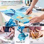 ARTEZA Stretched Canvas, 18 x 24 Inches, Pack of 4, Blank White Large Canvas for Painting for Acrylic, Oil and Gouache Paints