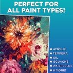 Horizon Group USA Stretched Canvas 11"" x 14"" 8 PK, 16mm Thick, 100% Cotton, for Painting, Pouring, Oil Paint, Multi-Media Art, 8-Pack (204039)