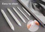 N NOROCME 12 PCS Blending Stumps and Tortillions Paper Art Blenders with Sandpaper Pencil Sharpener Pointer for Student Artist Charcoal Sketch Drawing Tools