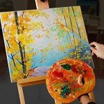 Paint Brushes Set for Acrylic Painting, 20 Pcs Oil Watercolor Acrylic Paint Brush, Artist Paintbrushes for Body Face Rock Canvas, Kids Adult Drawing Arts Crafts Supplies, Blue