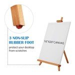 Falling in Art Beechwood 25" Tabletop Easel Display Stand for Painting - Holding Canvas Up to 22 1/2 Inches High, A-Frame Artist Tripod with Rubber Feet, Portable Photo and Sign Holder