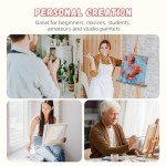 Simetufy 10Pcs Stretched Canvas 5x7, 8x10 (5 of Each) Primed 100% Cotton Art Canvases for Painting for Acrylic Pouring, Oil Paint