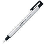 Tombow Holder Eraser, Mono Zero Round Shapre Silver (EH-KUR04)