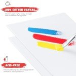 Simetufy 42 Pack 5x7 Inch Canvas Boards for Painting, 8oz Pre-Primed Small Canvas Panels, Acid-Free 100% Cotton for Acrylics Oil Watercolor Paints