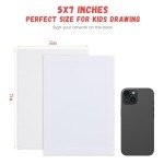 Simetufy 42 Pack 5x7 Inch Canvas Boards for Painting, 8oz Pre-Primed Small Canvas Panels, Acid-Free 100% Cotton for Acrylics Oil Watercolor Paints