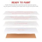 Simetufy 42 Pack 5x7 Inch Canvas Boards for Painting, 8oz Pre-Primed Small Canvas Panels, Acid-Free 100% Cotton for Acrylics Oil Watercolor Paints