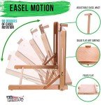 U.S. Art Supply Cancun Solid Wooden Adjustable Tabletop Artist Studio Easel - Sturdy Wood Beechwood Desktop Painting, Drawing Table, Sketching Board and Display Easel, Holds Up to 23" Canvas