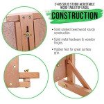 U.S. Art Supply Cancun Solid Wooden Adjustable Tabletop Artist Studio Easel - Sturdy Wood Beechwood Desktop Painting, Drawing Table, Sketching Board and Display Easel, Holds Up to 23" Canvas