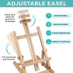 KEFF Oil Paint Set for Adults and Kids - Art Supplies Painting Kits with 24 Oil Paints, Stretched Canvas, Art Easel, Brushes, Palette, Knives and Paper Pad