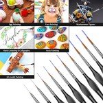 10Pcs Micro Paint Brushes Set with Triangular Handles - For Acrylic, Watercolor, Crafts, Models
