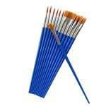 60 Pcs Paint Brushes Set for Kids Classroom Students Beginners，Small Brush Bulk for Detail Painting,Round Flat Paintbrushes for Acrylic Painting，Oil Watercolor Acrylic Paint Brush