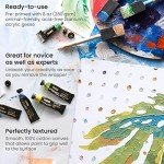 ARTEZA Stretched Canvas, 24 x 30 Inches, Pack of 6, Blank White Large Canvas for Painting for Acrylic, Oil and Gouache Paints