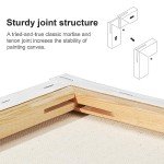 PHOENIX Stretched Canvas for Painting 16x20 Inch/5 Value Pack, 8 Oz Triple Primed 5/8 Inch Profile 100% Cotton White Blank Canvas, Large Framed Canvas for Oil Acrylic & Pouring Art