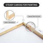 Pre Stretched Canvases for Painting 24x36 2 Pack Large Blank Canvas Boards for Acrylic Pouring and Oil Painting, 100% Cotton, 5-Time Gesso Primed