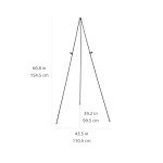 Amazon Basics Easel Display Stand, Instant Floor Poster, Lightweight, Collapsible and Portable with Tripod Base, Black Steel (supports 5 pounds)