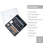 Royal & Langnickel Essentials(TM) Medium Charcoal Art Set W/Tin