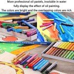 Oil Pastel Set,Professional Painting Soft Drawing Graffiti Art Crayons Washable Round Non Toxic Pastel Sticks for Artist,Kids,Student,Beginner (50 Colors)