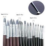 Hamineler 20pc Silicone Clay Sculpting Tools - Shaping, Modeling, Carving Set for Pottery, Sculpture