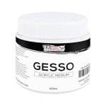 U.S. Art Supply White Gesso Primer - 16.9oz (500ml) Non-Toxic Canvas Primer Superior Coverage - Blendable White Gesso Paint for Oil & Acrylic Artists