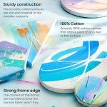 ARTEZA Stretched Canvas, Multipack of 10, Round, Oval, Triangle, and Hexagonal Canvas, Blank White Canvas Boards for Acrylic, Oil and Gouache Painting