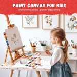 Simetufy 12 Pack 8x10 Canvas Boards for Painting, Blank Canvas Panels Art Painting Supplies - Gesso Primed 100% Cotton for Acrylic Oil Watercolor Tempera Paint