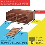 MEEDEN 6-Drawer Art Supply Storage Box - Large Capacity Multi-Function Beech-Wood Pencil Box with Drawer & Compartments for Organizing Pastels, Pencils, Pens, Markers, Brushes & Stamp, Walnut
