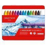 Caran d'Ache Classic Neocolor II Water-Soluble Pastels, 15 Colors