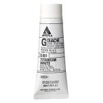 Holbein Acryla Gouache Artists Acrylic Polymer Emulsion, 40ml Titanium White (D851)