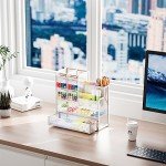 Marbrasse Mesh Pen Holder for Desk, Multi-Functional Pencil Organizer with Drawer, Desk Organizers and Accessories for Office Art Supplies (White)