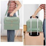 Nail Polish Organizer Case, Nail Supplies Storage Box Holds 45 Bottles Nail Polish & Nail Lamp, Travel Nail Tech Carrying Case, Nail Kit Bag For Nail Stuff & Manicure Tools