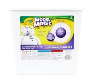 Crayola Model Magic White, Modeling Clay Alternative, Reusable Sculpting Material, Air Dry, Kids Arts & Crafts Supplies, 2lb Bucket, Easter Crafts