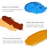 PHOENIX Oil Paint Set, 24x12ml/0.4 Fl Oz Tubes, Non-toxic Oil Based Paints for Canvas Crafts, Great Value Art Supplies for Artists, Adults & Beginners