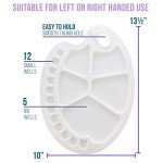 U.S. Art Supply 17-Well Artist Painting Palette (Pack of 2) - Plastic Artist Paint Color Mixing Trays - Art Students, Classroom, Class Craft Projects, Party Events - Acrylic, Oil, Watercolor