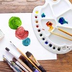 U.S. Art Supply 17-Well Artist Painting Palette (Pack of 2) - Plastic Artist Paint Color Mixing Trays - Art Students, Classroom, Class Craft Projects, Party Events - Acrylic, Oil, Watercolor