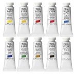 Winsor & Newton Designers' Gouache Introductory 10-Tube Paint Set, 14ml,Blue,green,ivory,white