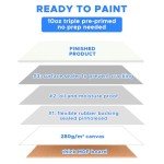 Canvases for Painting 48 Pack, 8x10 inch Blank Canvas Boards, Primed Acid-Free 100% Cotton Canvas Panels for Acrylic Oil Tempera Watercolor Paints, Art Supplies