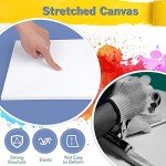 Stretched Canvases for Painting, 8PCS Multi Pack Canvas 3x5”, 5x7”, 8x10”, 10x12”(2 of Each), Acid-Free Wood Frame Blank Canvas, Art Canvas Pre Primed for Acrylic, Oil Painting, Tempera Paintings.