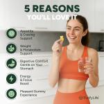 GLP-1 Support Gummies for Craving & Appetite Control (Sugar-Free) With Berberine HCL, Cinnamon, Turmeric & Garcinia - Digestion & De-Bloating Supplement for Women & Men, Carb Blocker, Vegan, Keto