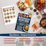 Simple & Easy Mediterranean Diet Cookbook for Beginners & Seniors – Mediterranean Recipe Book with Meal Plans, Foods Grocery List & Snacks, Large Kitchen Notebook 8.5x11", Mediterranean Diet Journal Gift