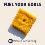 Get Strong Foods Cheddar Cheese Crackers - High Protein Crackers - Keto Friendly, Low Carb, High Fiber Cheese Crisp - Low Calorie, Healthy Snack for Adults and GLP-1, Pack of 16