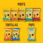 HIPPEAS Chickpea Puffs, Groovy White Cheddar, Gluten Free Snacks, Dairy Free, Vegan, 0.8oz, Pack of 18, 3g Protein, 2g Fiber, Crunchy, Nutritious, Baked Plant Protein Snack, Non-GMO, Kosher