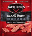 Jack Link's Bacon Jerky, Hickory Smoked - Flavorful Ready to Eat Meat Snack with 11g of Protein per Serving, Made with 100% Thick Cut Real Bacon, Protein Snack, Keto Friendly, 2.5 oz.