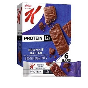 Kellogg's Special K Protein Bars, Meal Replacement, Protein Snacks, Brownie Batter, 9.5oz Box (6 Bars)