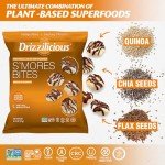 Drizzilicious Mini Rice Cakes S'mores - Rice Crisps, Healthy Snack for Adults and Kids, Flavored Rice Cakes, Vegan, Gluten Free, Allergen Free, Only 90 Calories Per Bag - 0.74 oz (Pack of 10)
