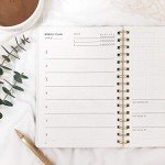 Kunitsa Co. Food and Exercise Journal for Women - Track Meals, Nutrition, and Weight Loss, 90 Days, Pink, 8.5 x 6 Inches