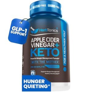 Herbtonics GLP-1 Weight Loss Supplement - Appetite Suppressant Apple Cider Vinegar Capsules - Weight Loss Pills for Women & Men - Fat Burner & Metabolism Support | 120 Keto ACV Capsules